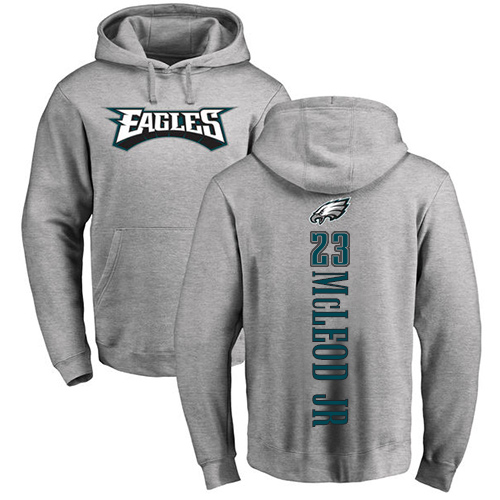 Men Philadelphia Eagles #23 Rodney McLeod Ash Backer NFL Pullover Hoodie Sweatshirts